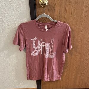 Bella Canvas Mauve 'Y'all' Short Sleeve Tee